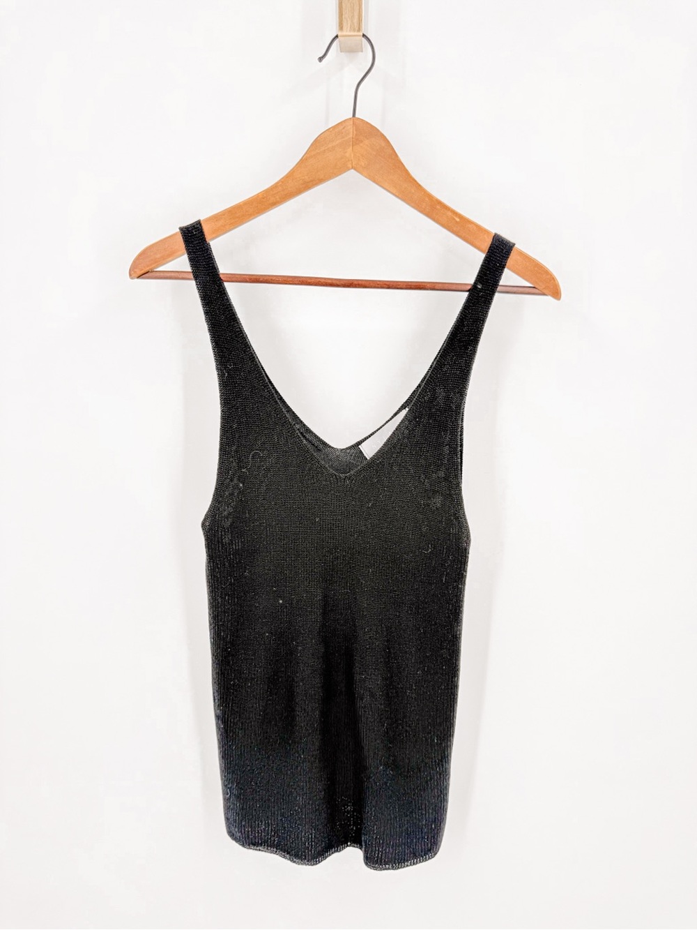 NYLAND Black V‑Neck Knit Tank